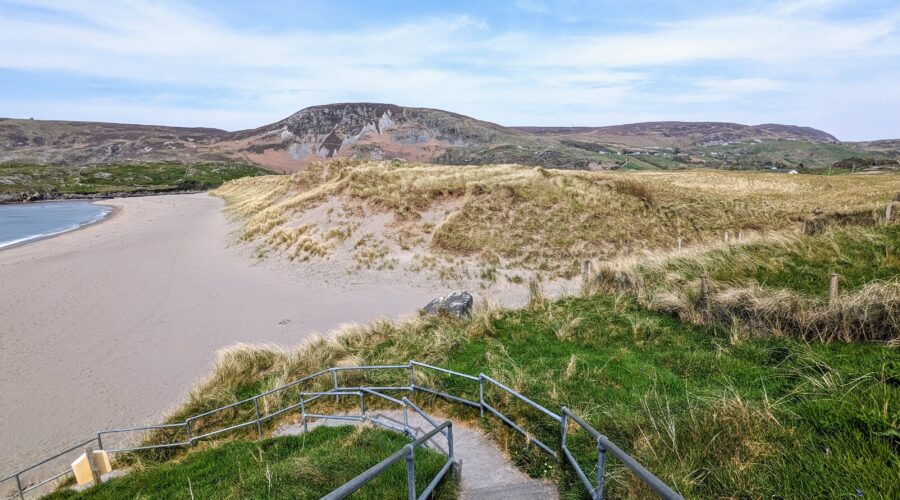 stairs leading down to Glencolumbkille beach